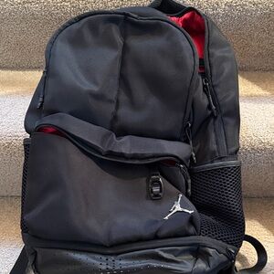 Jordan Black and Red Backpack